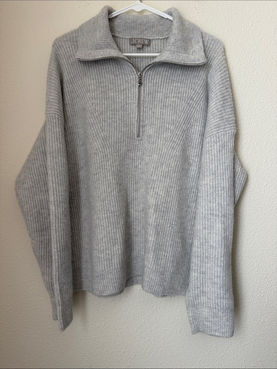 J. Crew Sweaters - J. Crew Ribbed Merino Wool Blend Quarter Zip Sweater